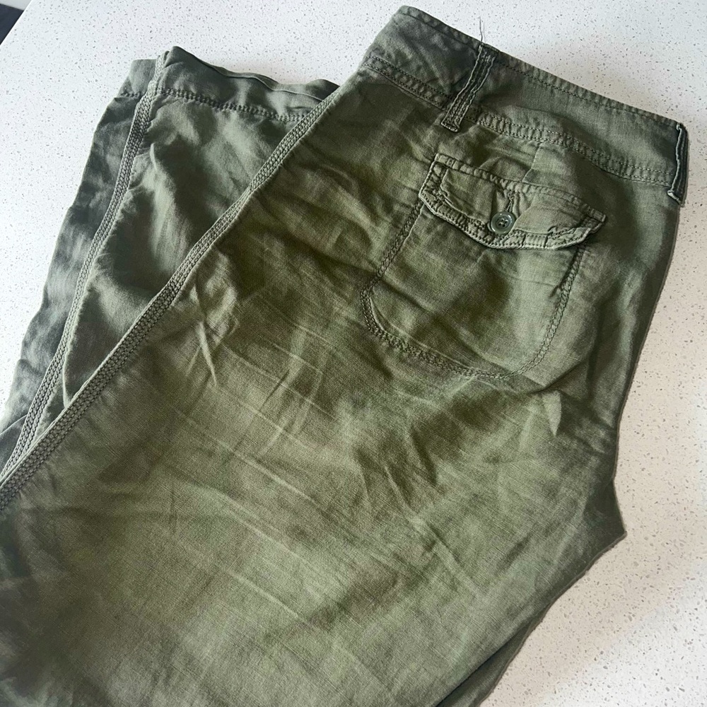 American Eagle Outfitters Green Wide Leg Pants